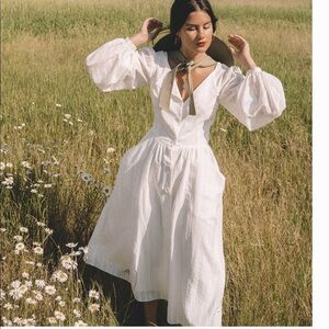 Poustovit white cotton dress